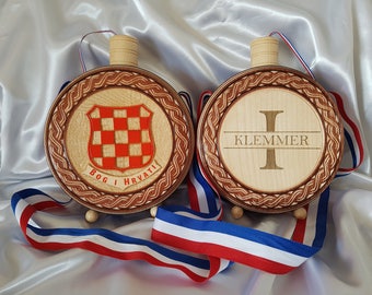 Croatian Cuturica, Size XL, 750ml, Old or New Grb, Initials, Customized for any Occassion