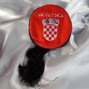 Licka kapa, Kicanka, Traditional Croatian Cap from Lika, Croatian National Costume