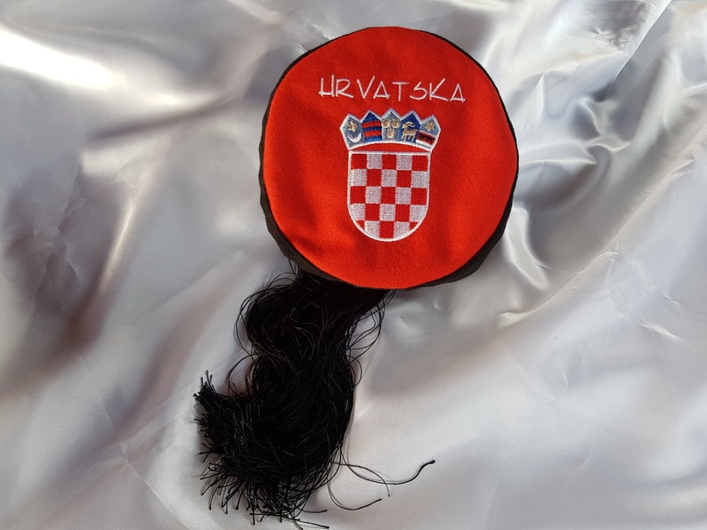 Licka kapa Kicanka Croatian National Costume Traditional Croatian Cap from Lika