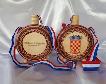 Cuturica croate, taille L, 500 ml, neuf, flacon en bois, personnalisé pour votre mariage