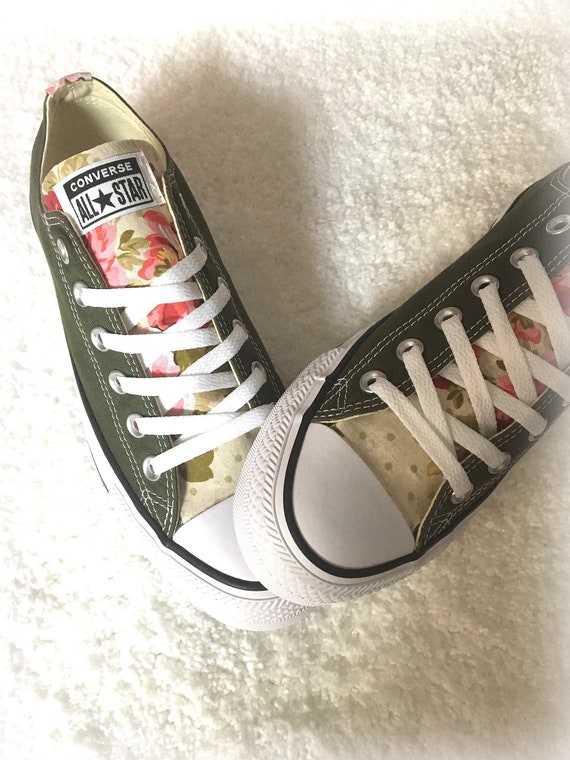 converse shoes floral