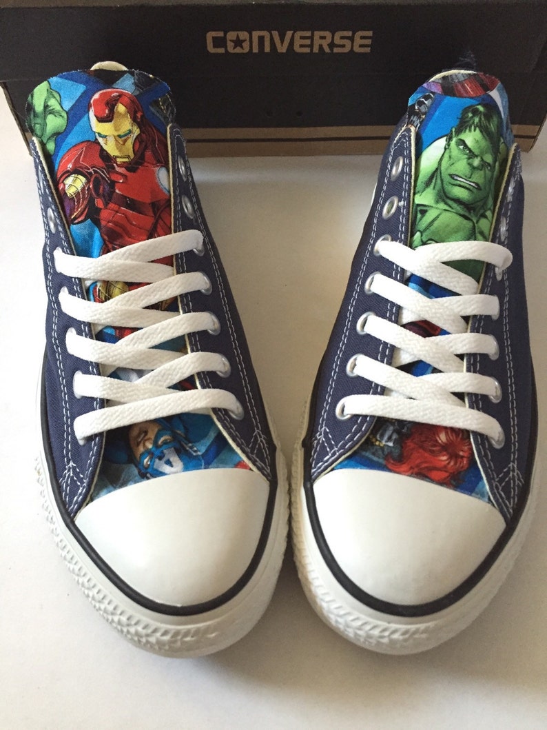 Avengers Converse Shoes Men�s Women�s Avengers Etsy