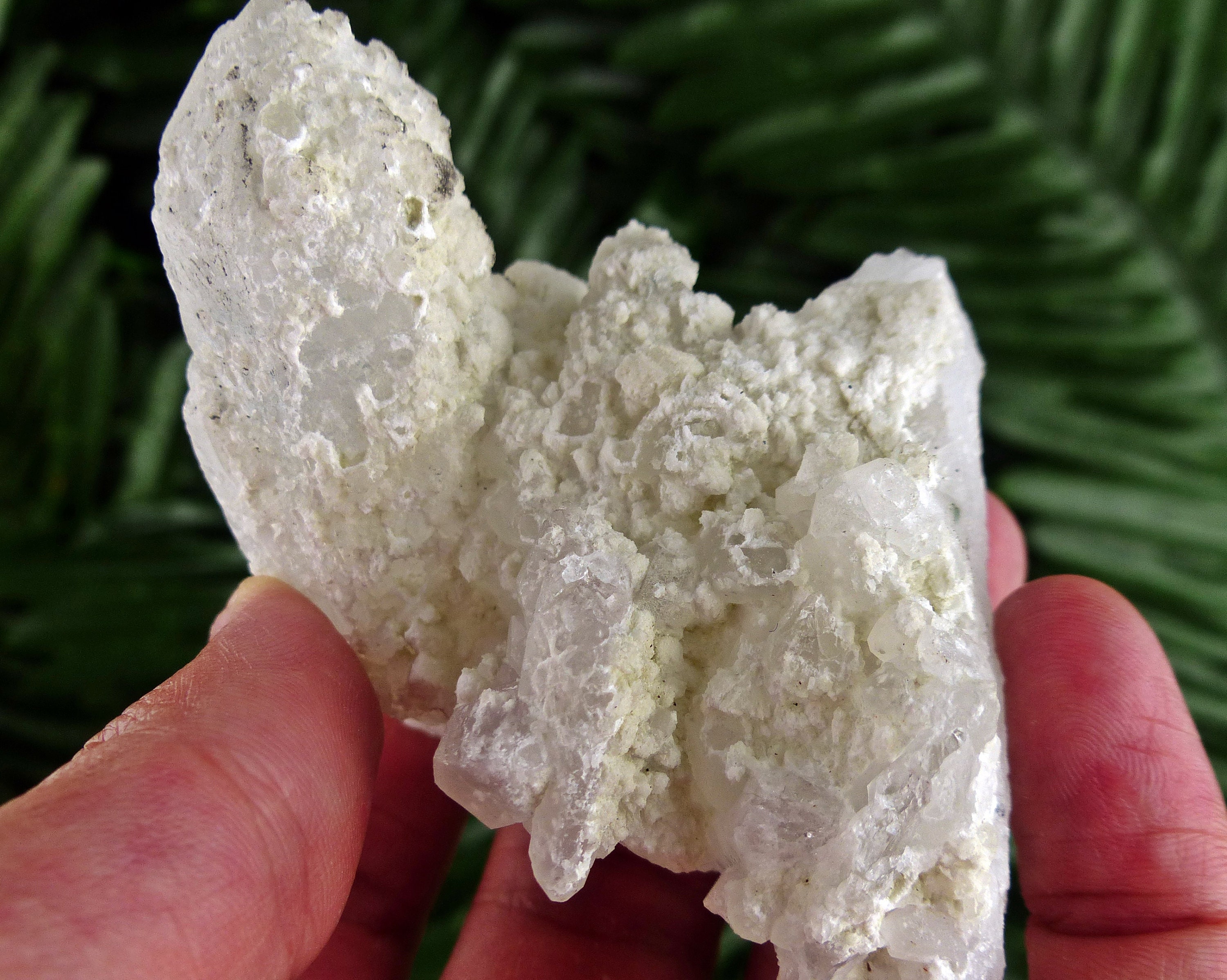 Amazing Milky Quartz with Calcite Crystals Mineral Natural Etsy