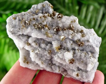 黄鉄鉱と閃亜鉛鉱を含むクォーツ、水晶、原石、天然鉱物、水晶