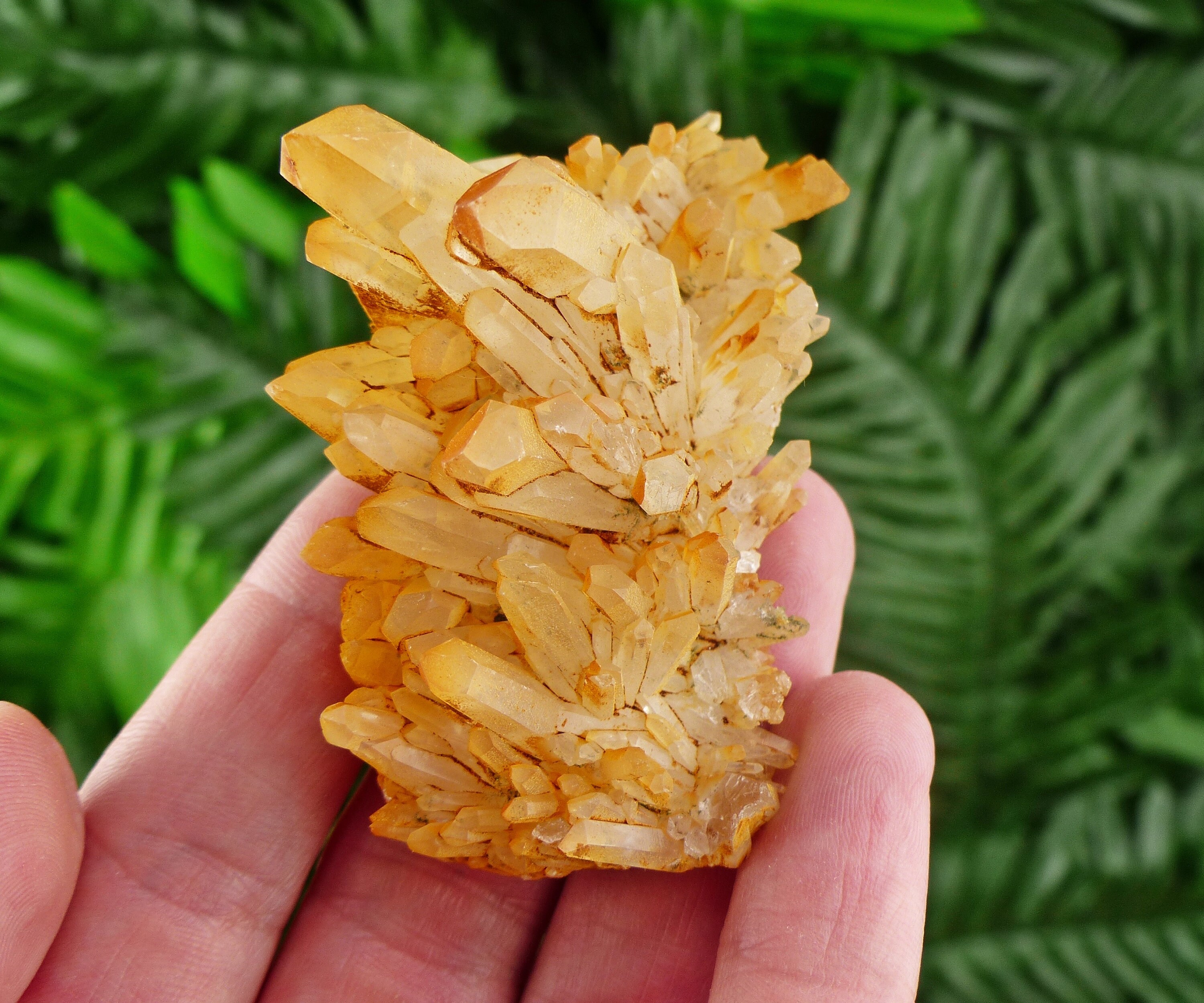 画材 Iron Quartz Genuine Quartz With Iron Oxide, Quartz Crystal, Mineral, Natural Crystal