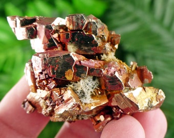 Pyrite with Hematite, Pyrite Cubes, Shiny Pyrite, Pyrite Crystal, Pyrite Mineral, Fool's Gold Cluster, Natural Crystal, Mineral Stone B1739