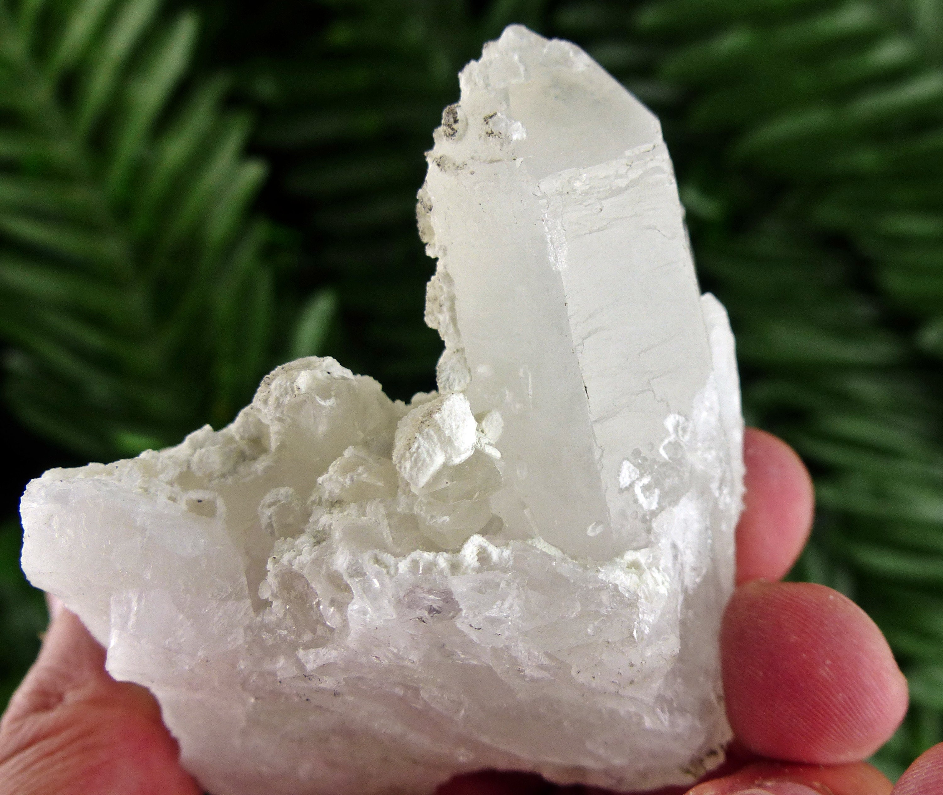 Amazing Milky Quartz with Calcite Crystals Mineral Natural Etsy