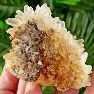 Amazing Quartz with Iron Oxide, Raw Crystal, Natural Mineral, Healing Crystal, Mineral Specimen B3468