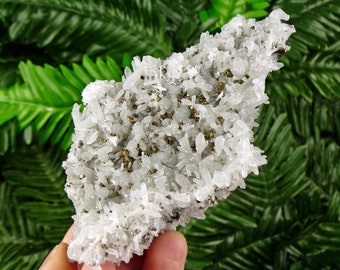 Quartz, Pyrite, Raw Crystal, Natural Mineral, Crystal Cluster, Healing Crystal, Mineral Specimen, 9th September Mine Bulgaria
