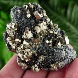 Amazing Pyrite with Sphalerite and Quartz, Crystal, Mineral, Natural Crystal, Pyrite Crystal, Sphalerite Crystal