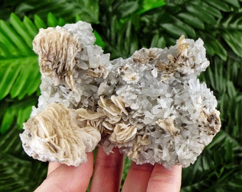 Quartz, Calcite, Raw Crystal, Natural Mineral, Crystal Cluster, Healing Crystal, Mineral Specimen, 9th September Mine Bulgaria