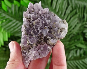 Rare Bulgarian Amethyst with Pyrite, Purple Crystals, Mineral, Raw Crystals, Healing Crystals and Stones, Pyrite, Amethyst B159