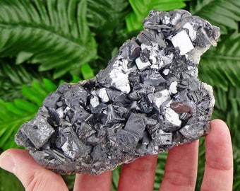 Galena, Sphalerite, Raw Crystal, Natural Mineral, Crystal Cluster, Healing Crystal, Mineral Specimen, Borieva Mine Bulgaria, Madan Ore Field