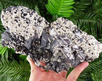 Galena, Sphalerite, Calcite, Raw Crystal, Natural Mineral, Healing Crystal, Mineral Specimen, Giudurska Mine Bulgaria, Museum Size