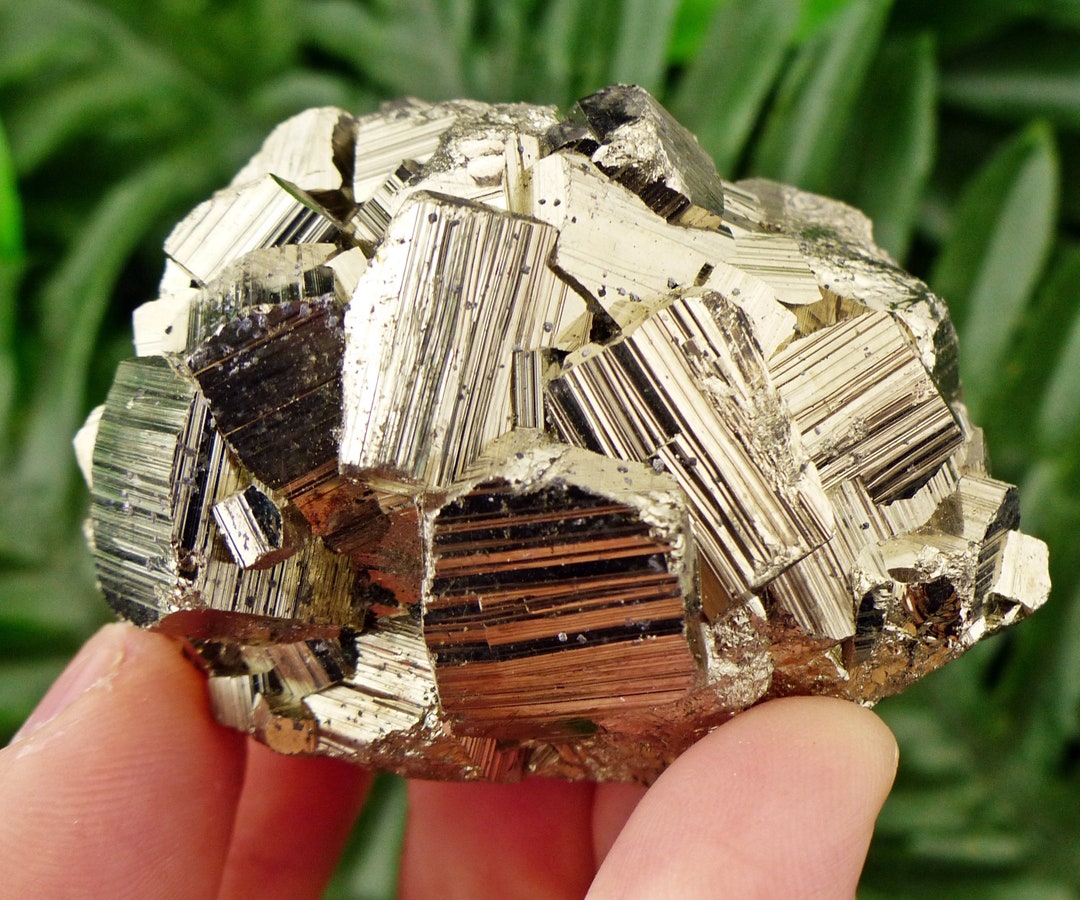 Raw Pyrite Crystal Cluster, Natural Metallic Fool's Gold Specimen From ...