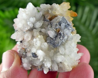 方鉛鉱と酸化鉄を含む素晴らしいクォーツ、原石、天然鉱物、ヒーリング