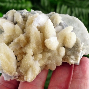 Amazing Two Generation Calcite Crystals on Chalcedony, Raw Crystal, Natural Mineral, Healing Crystal, Mineral Specimen B3008