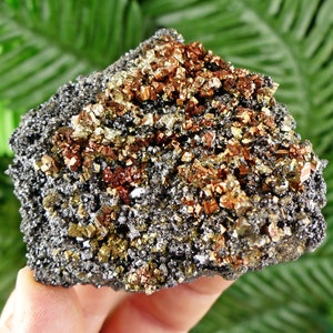 Pyrite with Sphalerite Crystal, Pyrite Crystal, Raw Crystal, Natural Mineral, Crystal Cluster, Healing Crystal, Mineral Specimen B204
