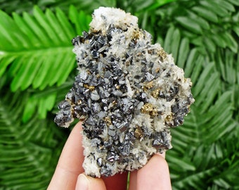 Quartz, Pyrite Cubes, Sphalerite Cleiophane, Raw Crystal, Natural Mineral,Crystal Cluster, Healing Crystal, Mineral Specimen, Giudurska Mine
