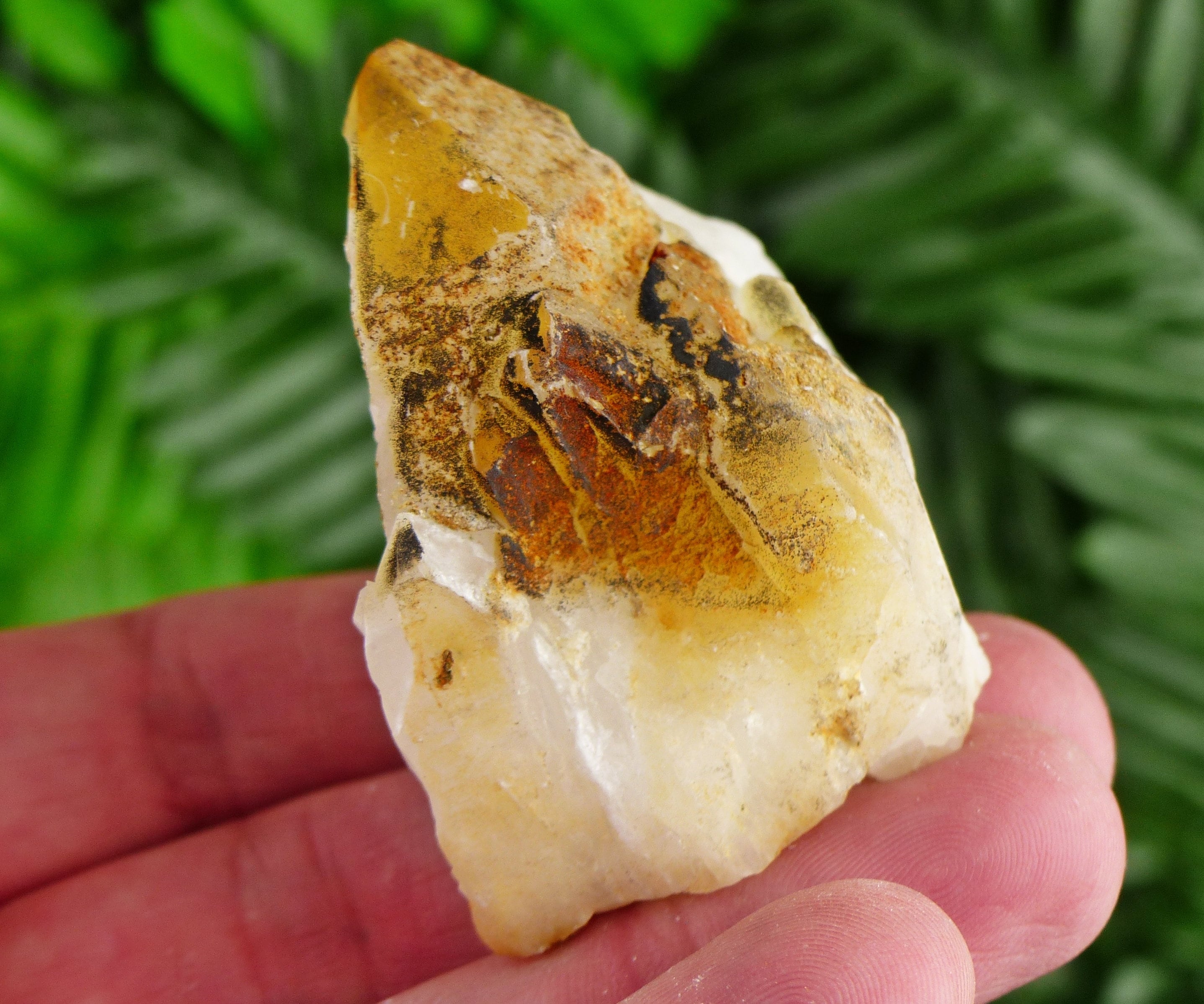 Quartz With Iron Oxide, Raw Crystal, Natural Mineral, Healing