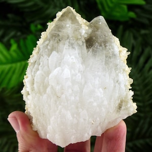 【鉱物商店】稀有品　両面の方解石　クリスタル　クォーツ 酸化鉄入りクォーツ、クォーツクリスタル、鉱物、天然水晶、原石 B505