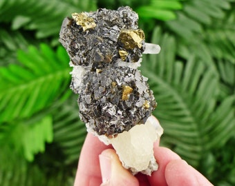 Quartz, Chalcopyrite, Sphalerite, Calcite,  Natural Mineral, Crystal Cluster,  Mineral Specimen, September Mine Bulgaria, Madan Ore Field