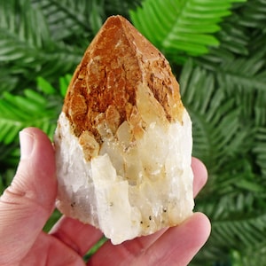 Milky Quartz with Iron Oxide, Quartz Crystal, Natural Mineral, Natural Crystal, Raw Crystals, Crystal Cluster, Quartz Cluster B385