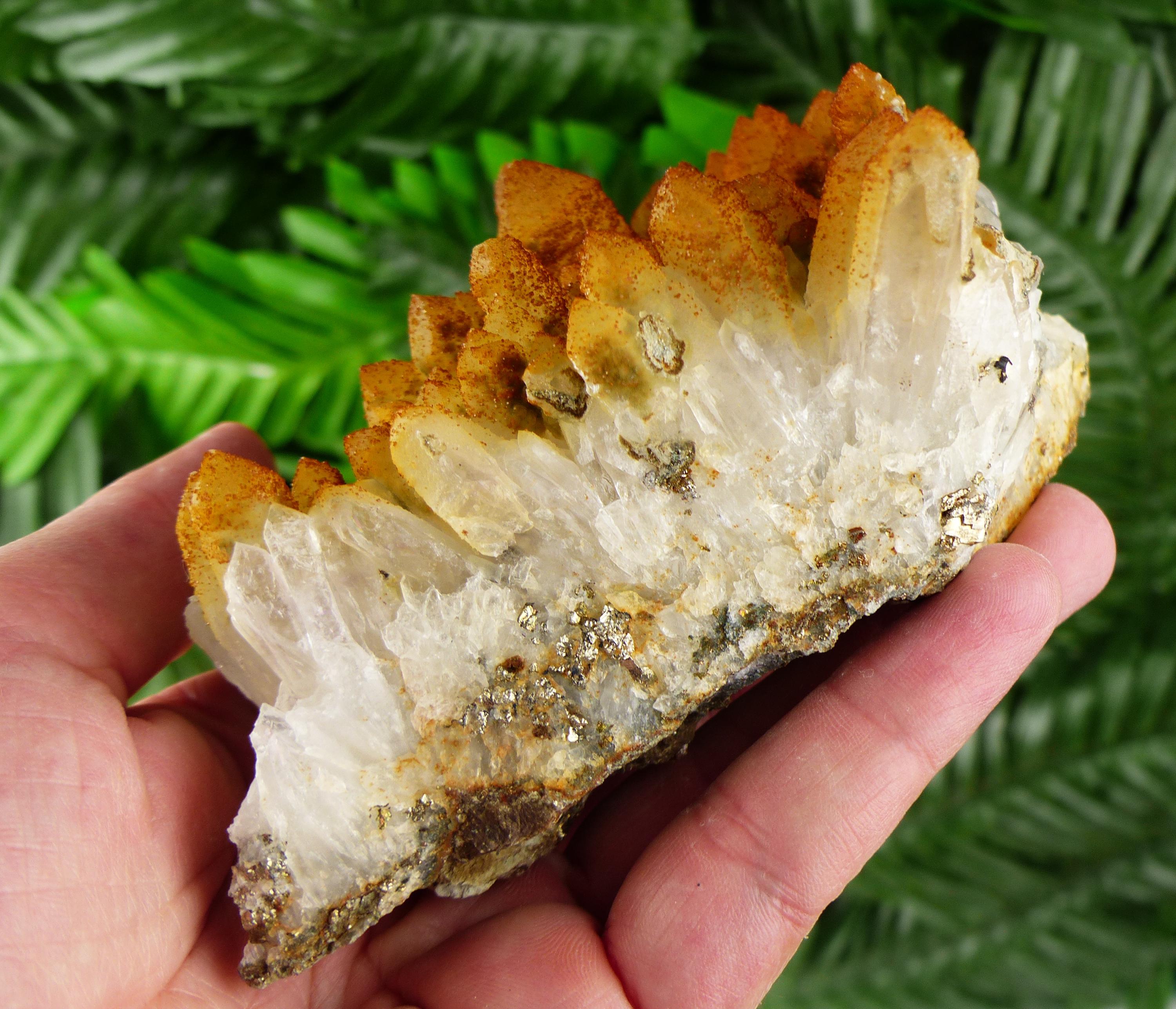 Amazing Quartz With Iron Oxide, Raw Crystal, Natural Mineral