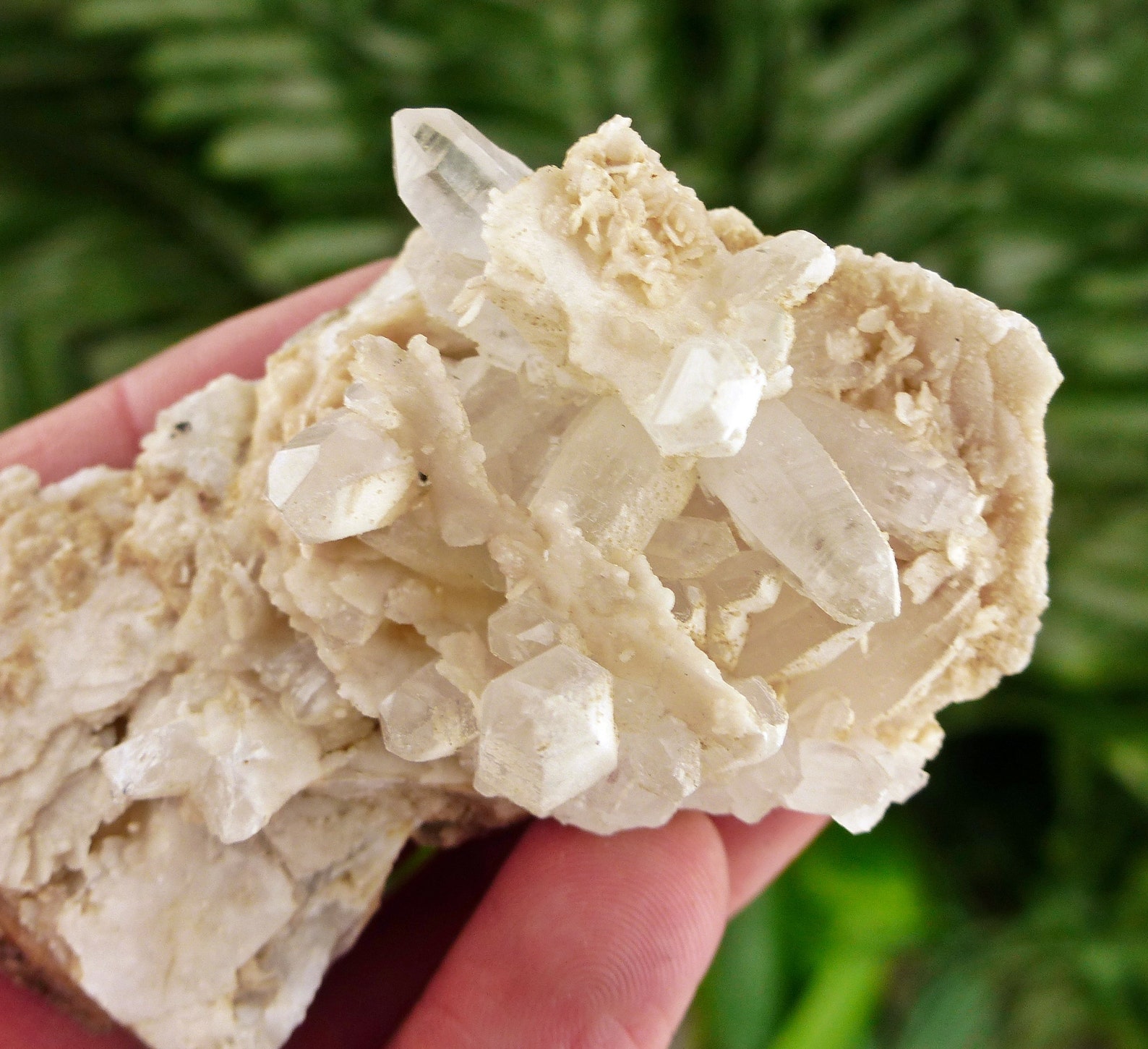 Amazing Milky Quartz With Calcite Crystal Mineral Natural Etsy