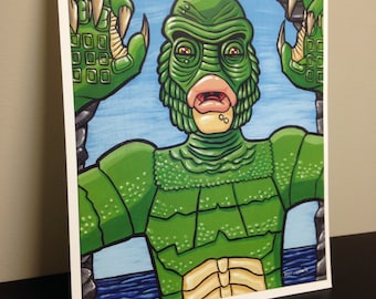 8" x 10" Creature from the Black Lagoon Print FREE SHIPPING!