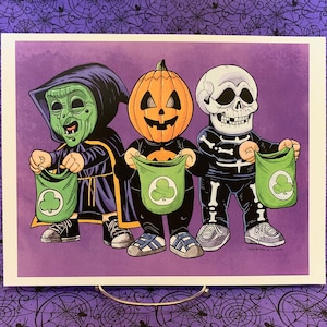 Silver Shamrock Trick or Treaters 8.5&quot; x 11&quot; print