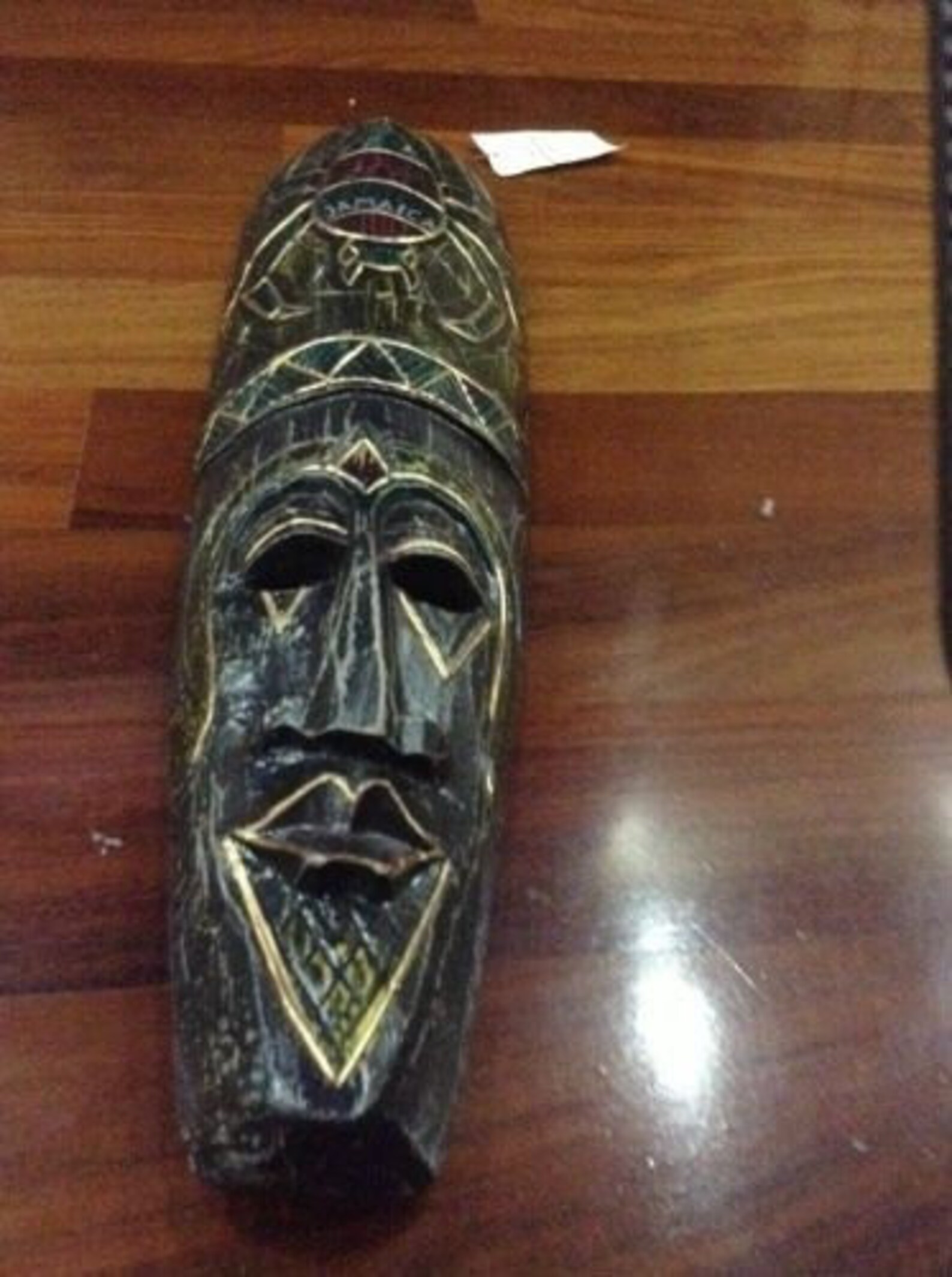 Jamaican Tiki Tribal Rastafarian Hand Carved Wood Mask | Etsy