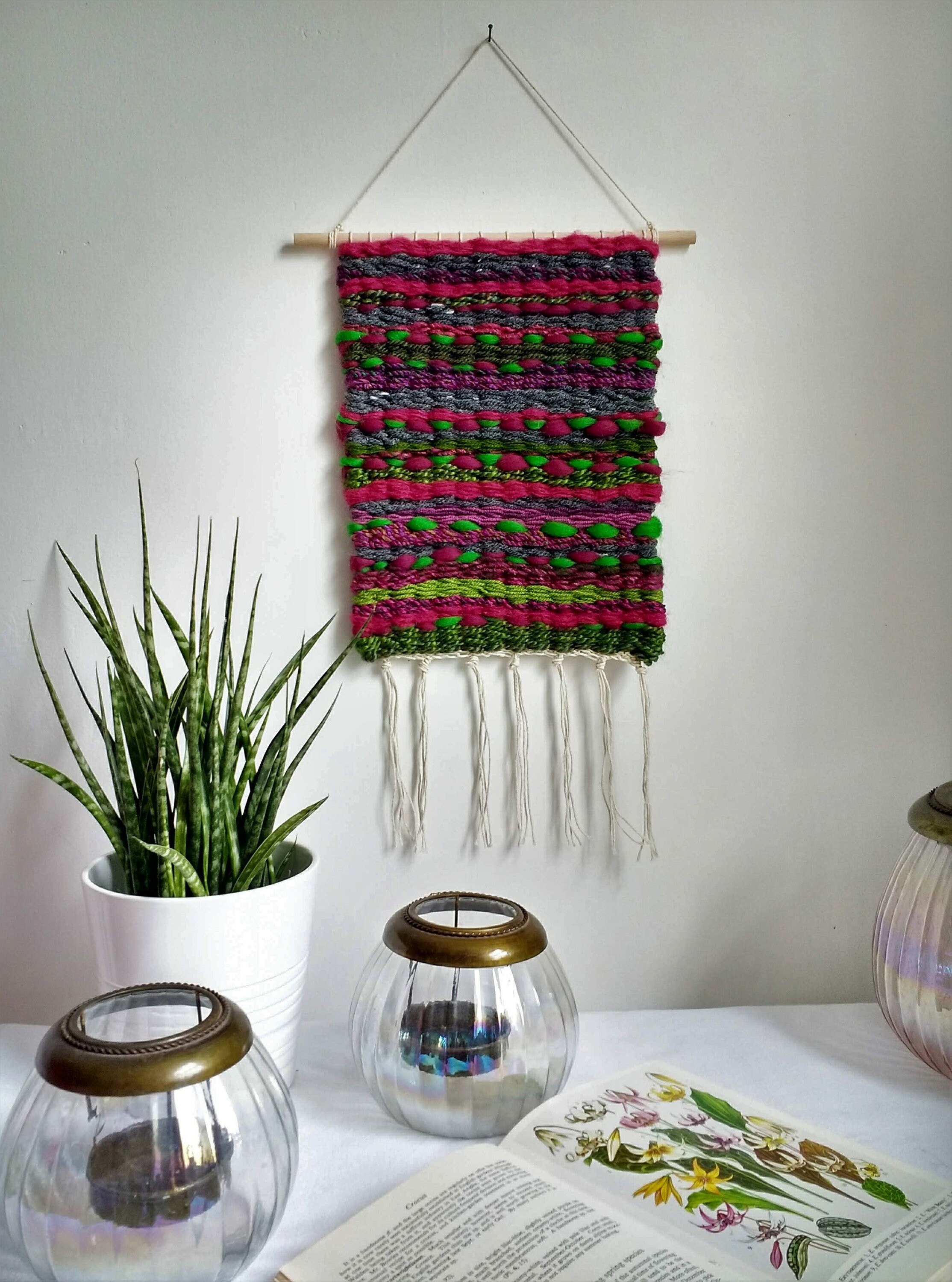 Wall Hanging Peg Loom Weaving Art Wall Art Home Decor Etsy