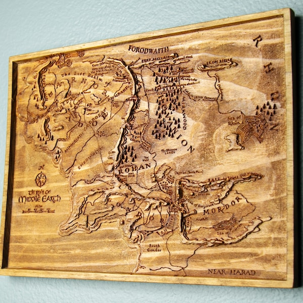 Wooden Map Etsy