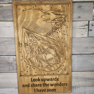 Moya Carved Wooden Geeky Travel Poster