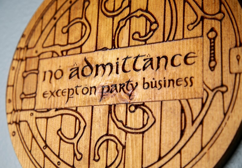 No Admittance Except on Party Business Carved Wooden Sign - Etsy
