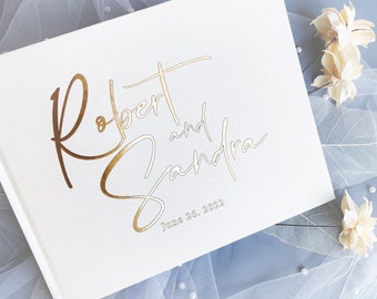 Custom Foil Guest Book . Personalized Wedding Guest Book . Photo Guest Book . Wedding Keepsake . Rustic Wedding Guest Book . Polaroid Book