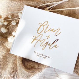 Foil Wedding Guest Book Alternative . Wedding Guest Book Polaroid . Rustic Wedding Guest Book . Guest Book Idea . Photo Guest Book White & Gold Foil