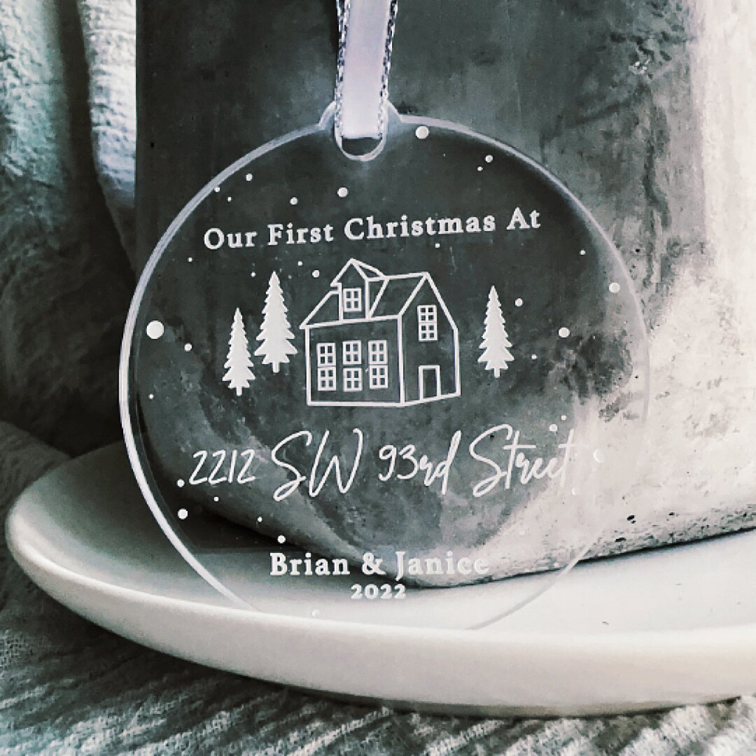 Personalized Our First Home Ornament 2023 New Home Keepsake House Ornament Gift My New Homefirst