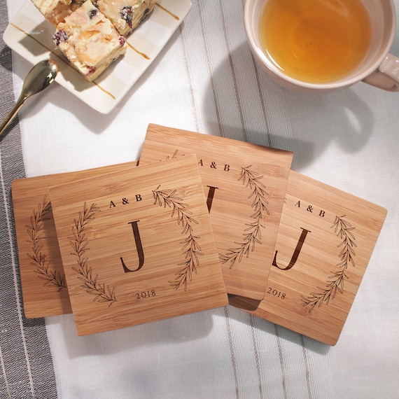 Custom Coasters Wood Coasters Engraved Coasters Personalized Etsy