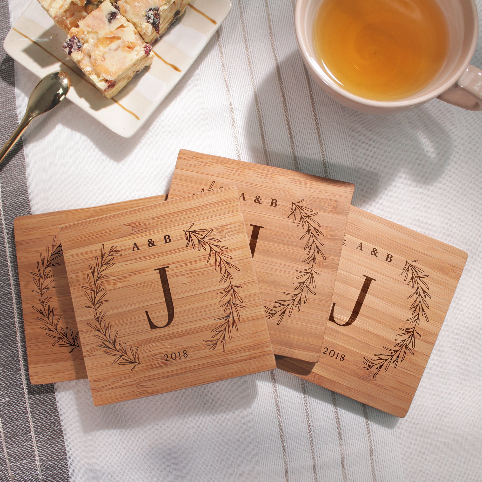 Custom Coasters Wood Coasters Engraved Coasters Personalized Etsy
