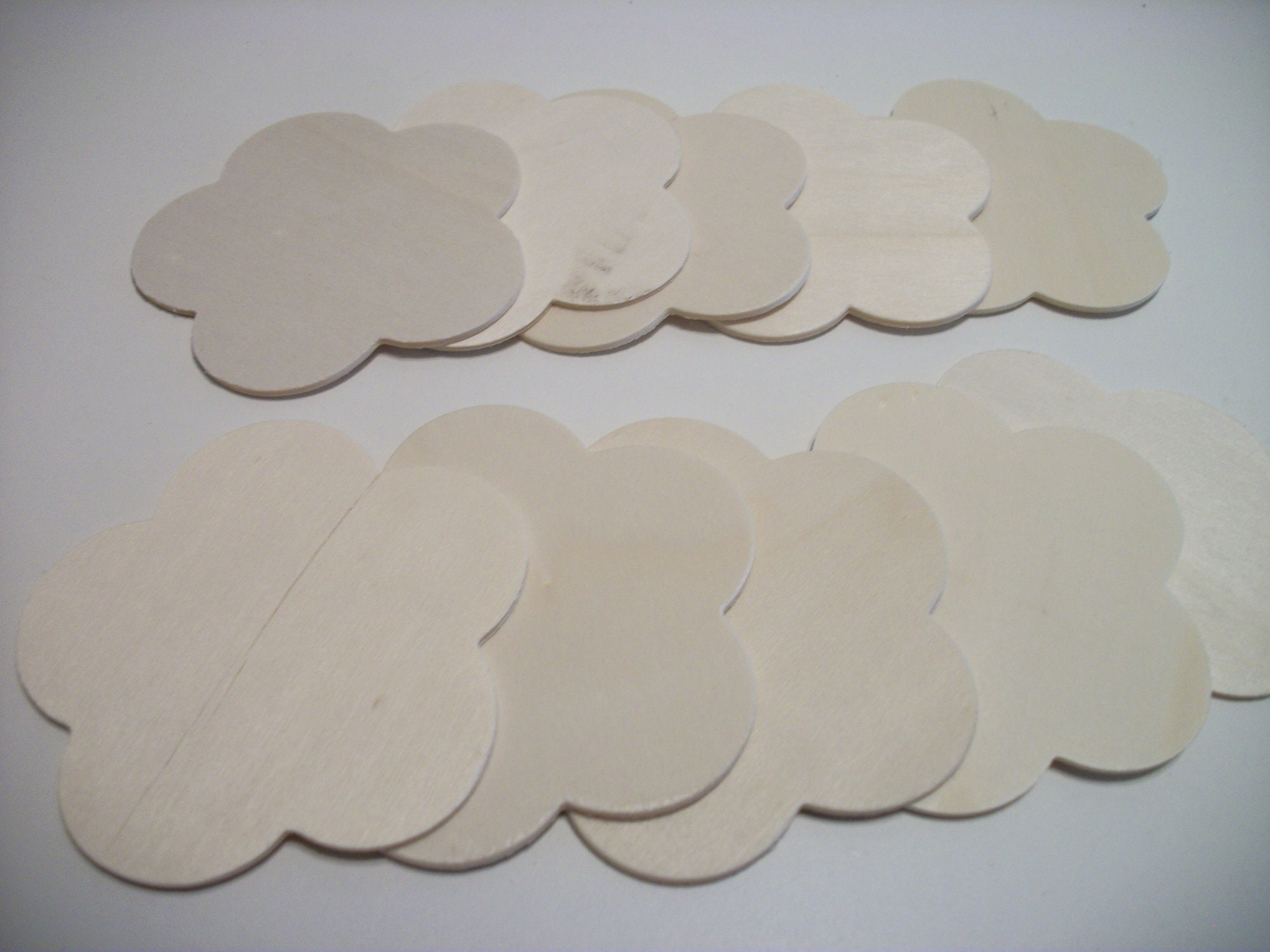 10 Wood Flower Shapes Set of 10 Wood Flower Cutouts Unfinished Etsy UK