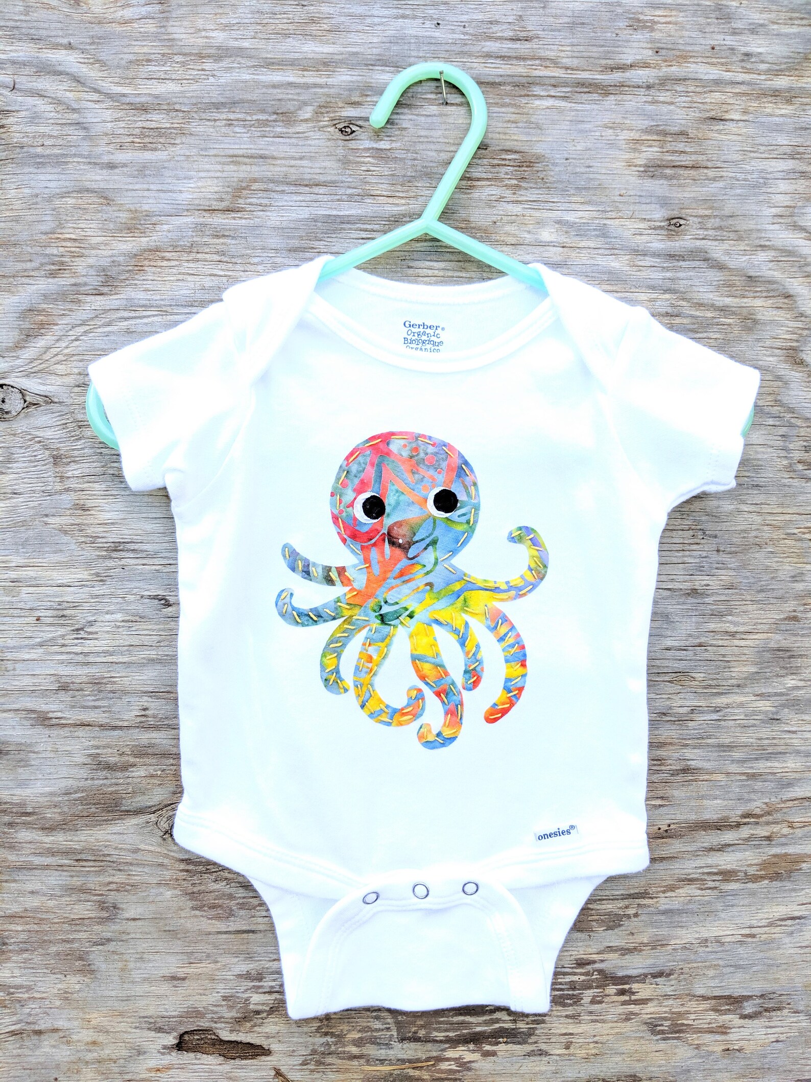 Colorful Octopus Onesie Bodysuit Baby Boy Baby Girl Unisex Baby Neutral
