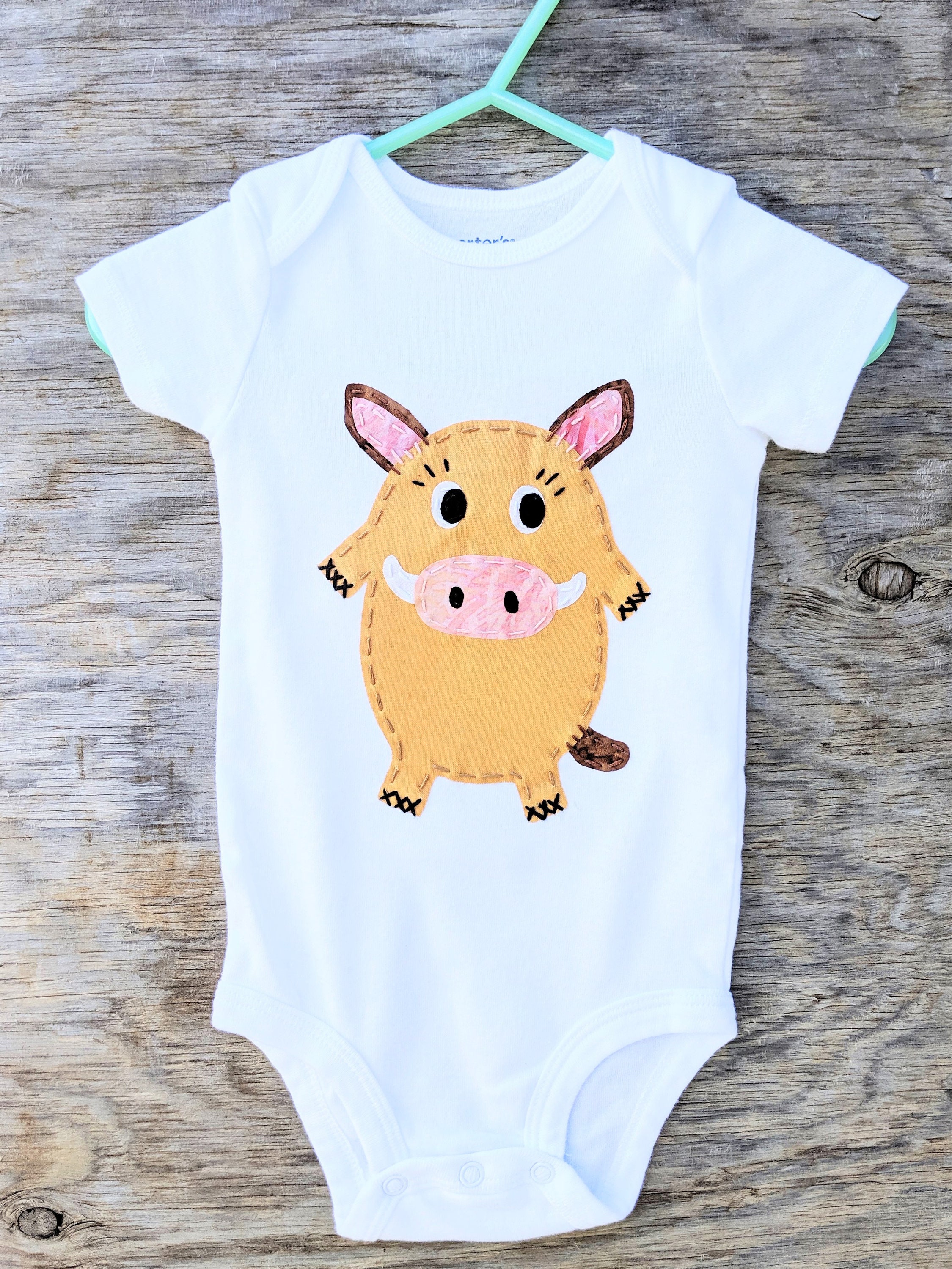 Wild Pig Onesie Bodysuit Baby Girl Etsy México