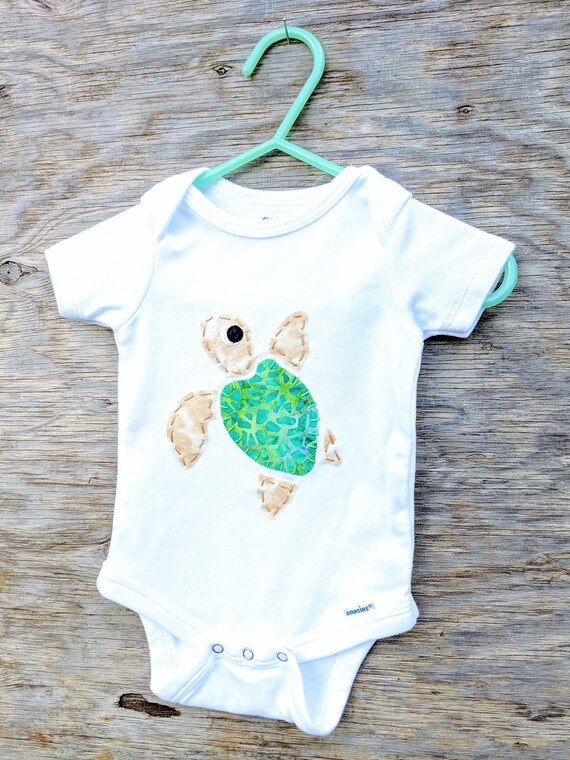 turtle onesie baby