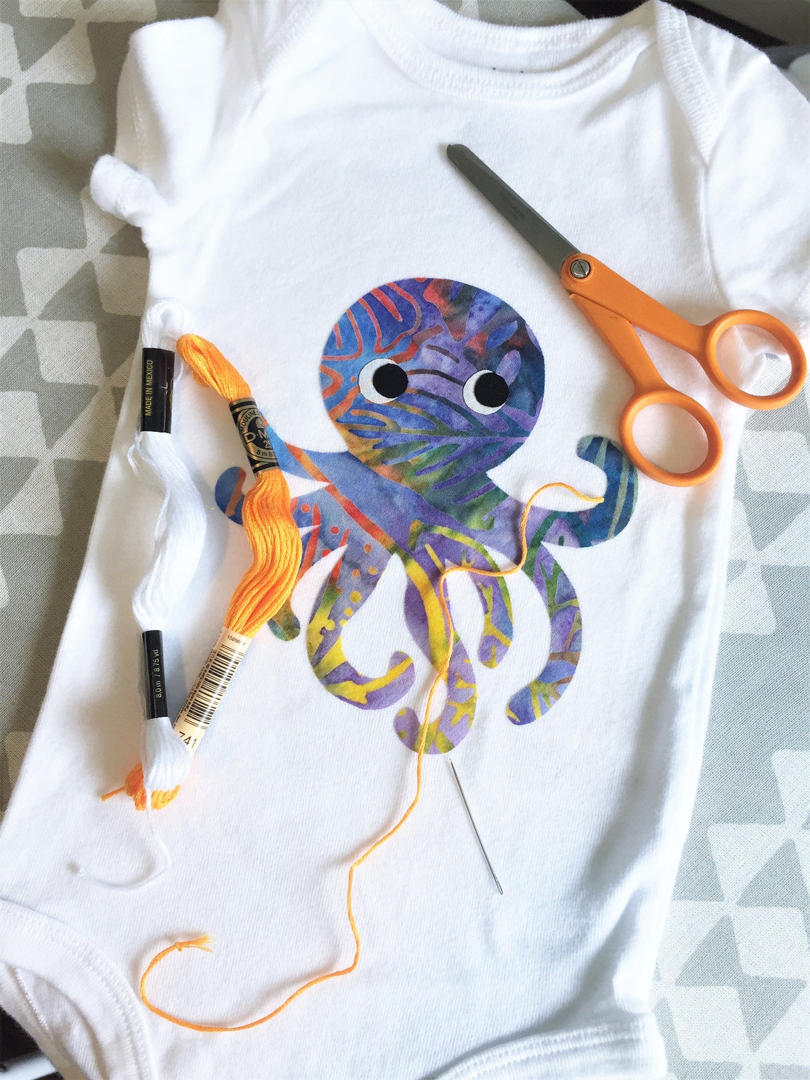Colorful Octopus Onesie Bodysuit Baby Boy Baby Girl Unisex Baby Neutral