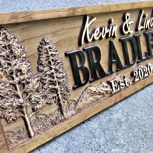 Custom Wood Sign | Family Name Sign | Last Name Sign | Personalized Wedding Gift | Anniversary Gift | Established Sign | Wedding Sign Decor
