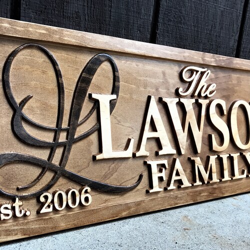 Custom Wood Sign Family Name Sign Last Name Sign Etsy