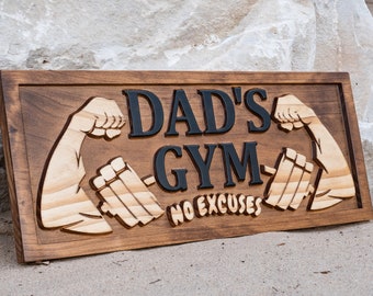 Personalized Home Gym Name Sign, Custom CrossFit Gym Workout Room Sign, Fathers Day Gift Birthday Gift Dad Mom Gifts Custom Muscle Name Sign