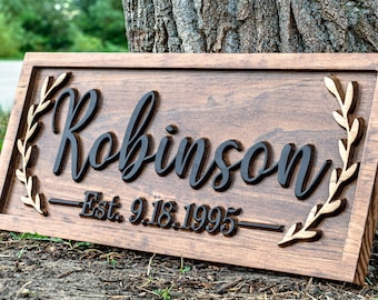 Last Name Sign | Wood Wall Decor | Nursery Name Sign | Baby Name Sign | Family Name Sign | Wooden Porch Sign Front Door Sign Wood Name Sign